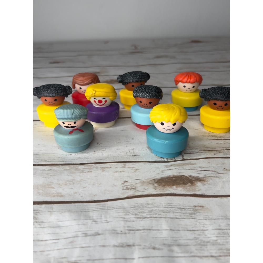 Fisher Price Little People Multi Vintage Chunky Figures Lot of 10 OS